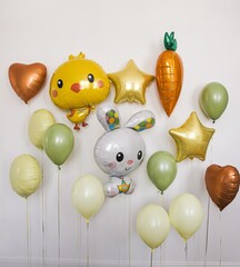 Сет гелиевых шаров Пасхальный Кролик