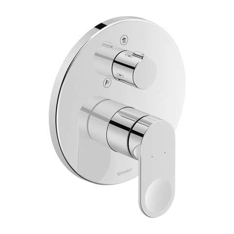 Duravit B.3 B34210012010 Смеситель для душа с переключателем потоков скрытого монтажа (наружная часть), цвет: хром