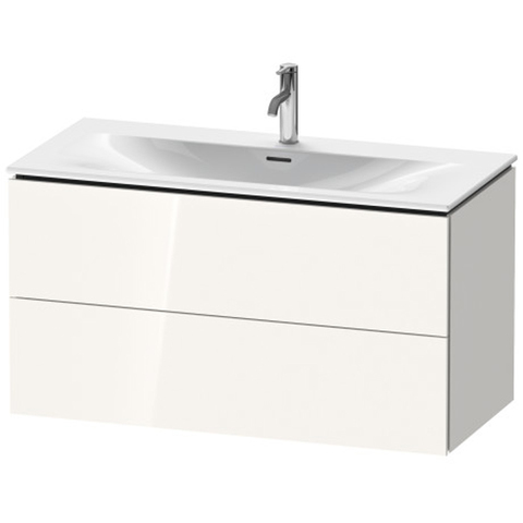 Duravit L-Cube LC630802222 Тумба подвесная под раковину, 2 ящика, 550x1020x481мм, цвет White High Gloss