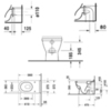 Duravit Starck 3 124090000 Унитаз напольный приставной 560х360 мм, с креплением, цвет белый