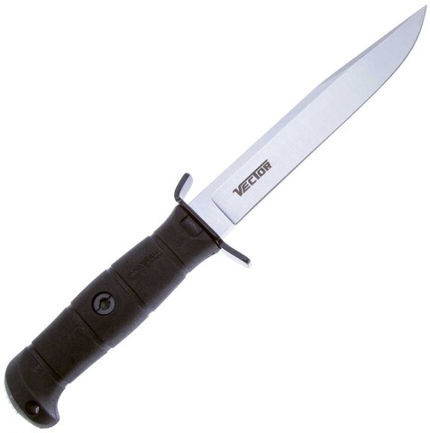 Тактический нож Vector, сталь 420HC StoneWash, рукоять Black Kraton, Kizlyar Supreme, 4610094292005