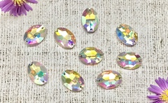 Стразы пришивные "Asfour Crystal" №505 AB, 2,4х1,5 см