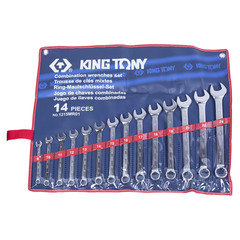 KING TONY (1215MR01) Набор комбинированных ключей 8-24 мм, 14 предметов