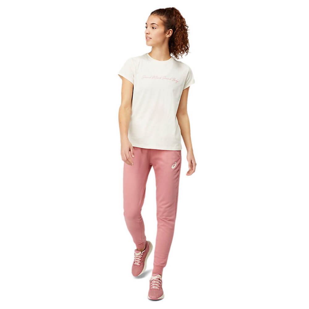 Asics Big Logo Sweat Pant спортивные брюки женские розовые - 6
