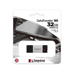 USB-накопитель Kingston DT80/32GB 32GB Type-C Серебристый