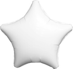 Шар Аг 19''/48 см, Звезда, Белый блеск, 1 шт.