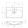 BelBagno BB-0321-70-LVB Раковина керамическая, цвет: белый
