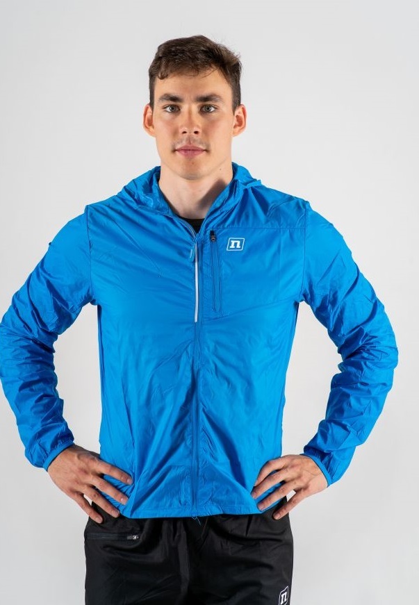 Беговая ветровка с капюшоном Noname WindShell 22 унисекс синяя