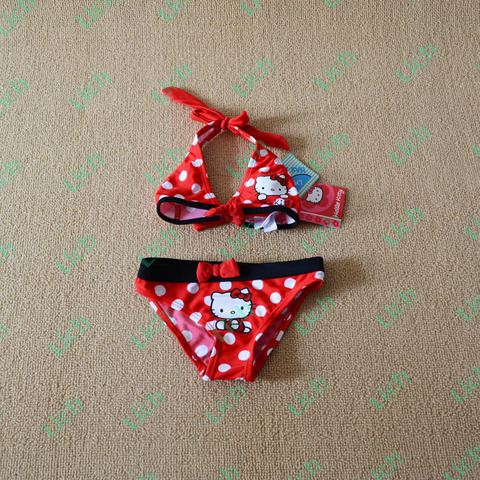 Купальник детский открытый с принтом Hello Kitty