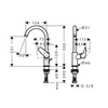 Hansgrohe Logis 71130000 Смеситель для раковины с высоким изливом и донным клапаном