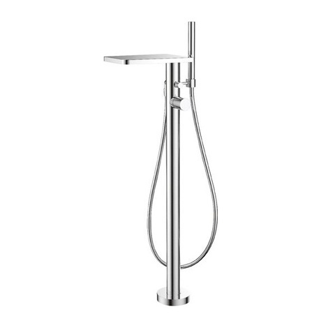 Cezares CASCADO-F-VDP-01 Напольный смеситель для ванны с ручным душем, цвет: хром