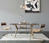 Стол RI010 Brass metal base & Light Grey Ash — фото 3