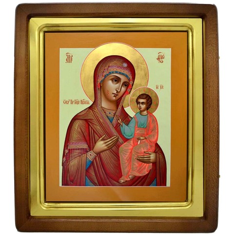 Иверская Божья Матерь (Вратарница). Рукописная икона. 28 х 31 см