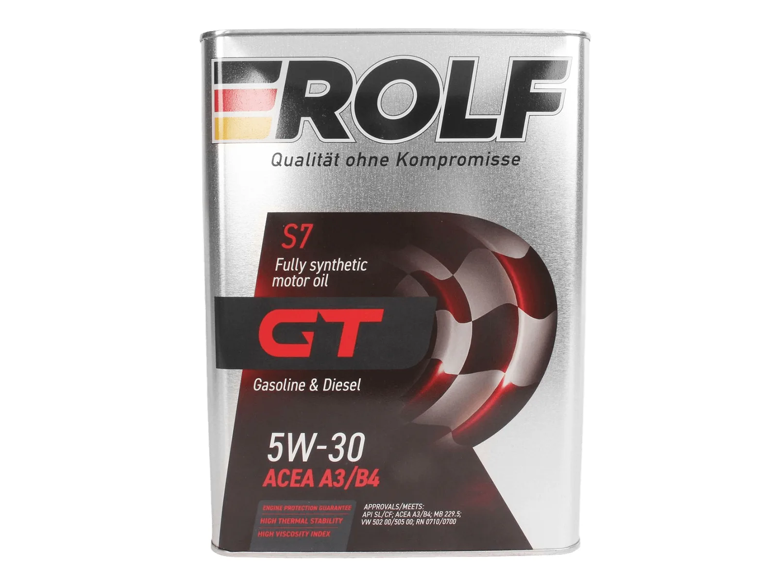 Моторное масло ROLF GT 5W-30 A3/B4, синтетическое, 4л