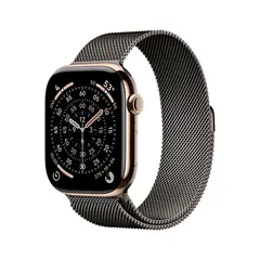 Умные часы Apple Watch Series 11 GPS + Cellular, 46mm, Gold Titanium Case with Slate Milanese Loop