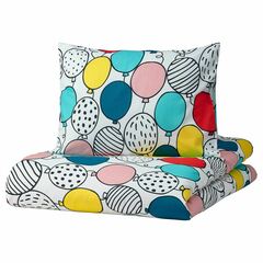 Комплект постельного белья IKEA BUSENKEL (БУСЕНКЕЛ), Детский, Разноцветный, 150x200, 50x80 см