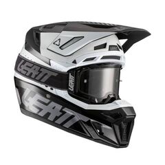 Кроссовый шлем Leatt 8.5 V22 + очки Velocity 5.5 черно-белый L (59-60)
