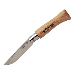 Фото Складной Нож Opinel Stainless steel №4, нержавеющая сталь Sandvik 12C27, бук, 121040