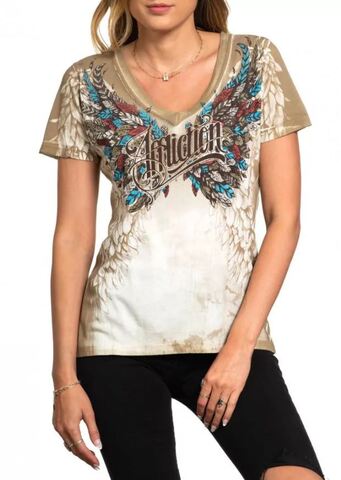 Affliction | Футболка женская FEATHERLIGHT AW25426 перед