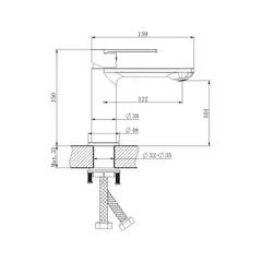 Смеситель для раковины HAIBA HB10639-7 черный