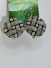 Пуговки (серьги из серебра)