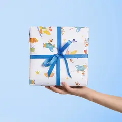 Упаковочная бумага 80гр (0,7*1 м) Лисята Пилоты