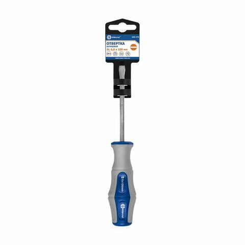 Отвертка Ultra Grip КОБАЛЬТ SL 6,0 х 100 мм CR-V, двухкомпонентная рукоятка (646-270)