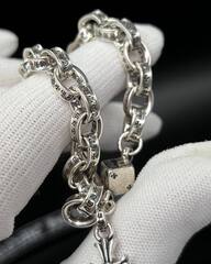 Браслет CROSSBALL BRACELET из стали с посеребрением CHROME HEARTS