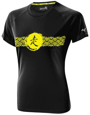 Футболка беговая женская Mizuno DryLite Wave Tee black