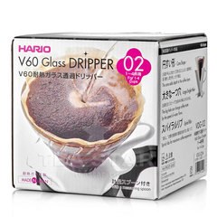 Воронка Hario 60, VDG-02b, стеклянная для приготовления кофе, черная