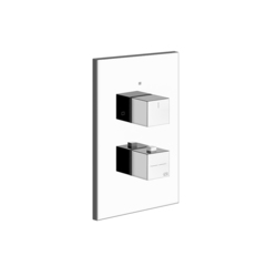 Gessi Rettangolo 20184#031 Встраиваемый термостат, подключение на 3/4”, с переключателем на 2 выхода(внешние части), цвет: хром фото
