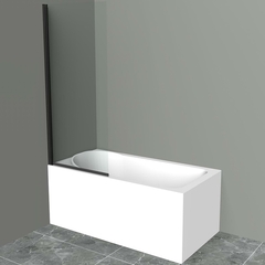 BelBagno Uno UNO-V-1-90/150-C-NERO Душевая шторка на ванну, цвет: чёрный фото