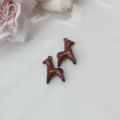 УЦЕНКА!!! Подвеска Лошадка, шоколадная эмаль, 17*12 мм, У009