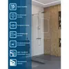 BelBagno UNO-L-1-TB-80-C-Cr Душевая перегородка универсальная с односторонним входом, стекло прозрачное, профиль хром, 800x2000 мм