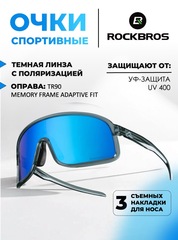 Очки спортивные Rockbros Polaric 14110025009 grey-blue