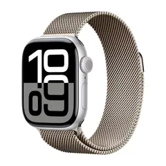 Умные часы Apple Watch Series 10 GPS, 42mm, Silver Aluminium Case with Milanese Loop, Natural