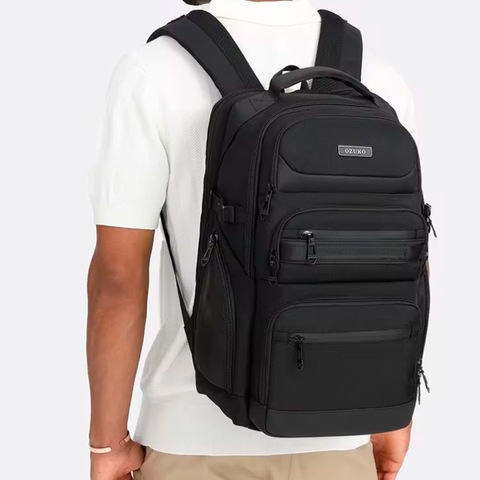 Картинка рюкзак городской Ozuko 9772L Black - 7