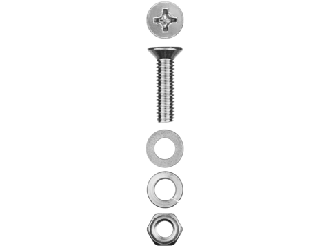 ЗУБР DIN 965, M4 х 30 мм, цинк, 18 шт, винт с гайкой и шайбами (303456-04-030)