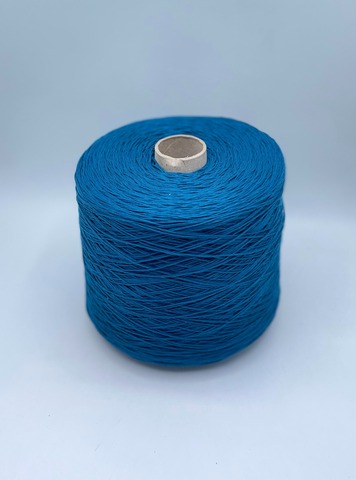 Бобинная пряжа (пр.Италия), art.Cotone, 350м/100 гр. 100%Хлопок, цвет-Синий петроль , арт.34862
