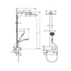 Hansgrohe Raindance E 27361000 Душевая система внешнего монтажа с термостатом 106,6 см с верхней лейкой 30х30 см