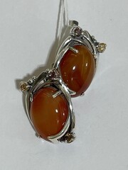 Муссон (серьги из серебра)