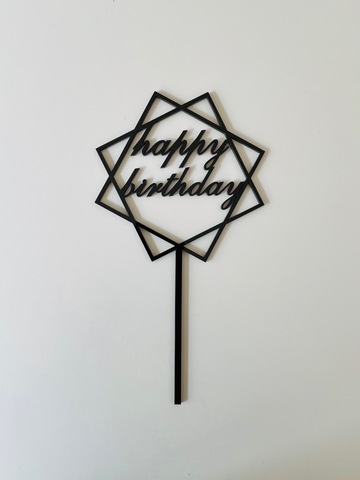 Топпер Birthday3 пл.черный