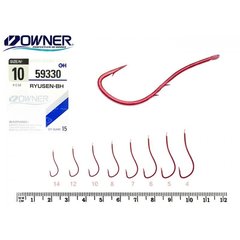 59330 №8 Крючки OWNER Ryusen-BH RED | продажа от 5 уп.