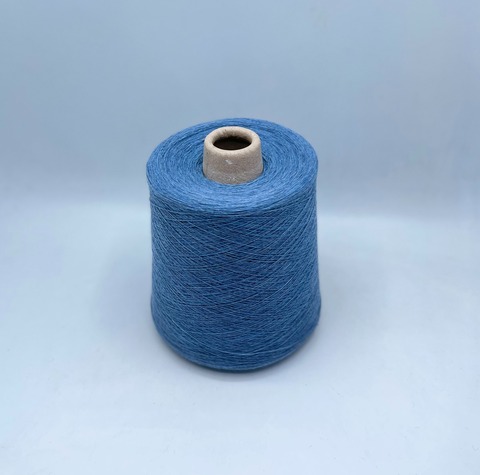 Бобинная пряжа (пр.Италия), 1500м/100 гр. 80%шерсть, 20%полиамид, цвет-Светлый деним, меланж,арт-31799