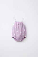 ZARA КОМБИНЕЗОН С ПРИНТОМ "СОЛНЦА", СИРЕНЕВЫЙ