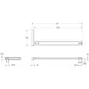 BelBagno UNO-L-1-TB-100-GR-GM Душевая перегородка универсальная с односторонним входом, стекло графит, профиль Оружейная сталь, 1000x2000 мм