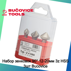 Набор зенковок 90° 12-20мм 3z HSS 3шт Bucovice(CzTool) 741804