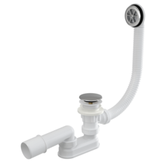 Alcaplast A505CRM-80 Сифон для ванны CLICK/CLACK, хром фото
