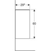 Geberit Smyle Square 500.358.JK.1 Шкафчик, 36x60x29.9см, Темно-серый / Матовое покрытие