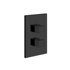 Gessi Rettangolo 20190#299 Встраиваемый термостат, подключение на 3/4”, с переключателем на 3 выхода(внешние части), цвет: черный фото